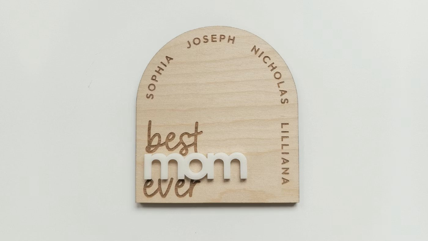 Personalized 'Best Mom Ever' Fridge Magnet | Custom for Mom, Nana, Grandma, Auntie