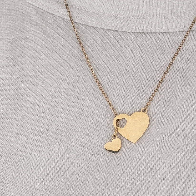 Heartfall Heart Necklace | Mother Daughter Gift | Stainless Steel