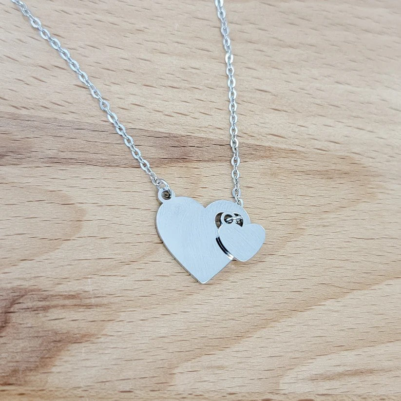Heartfall Heart Necklace | Mother Daughter Gift | Stainless Steel