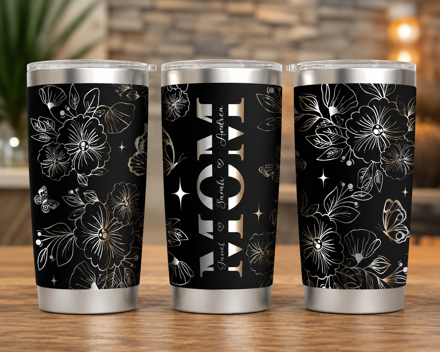 20oz Full Wrap Engraved Tumbler | Personalized Stainless Steel Travel Cup