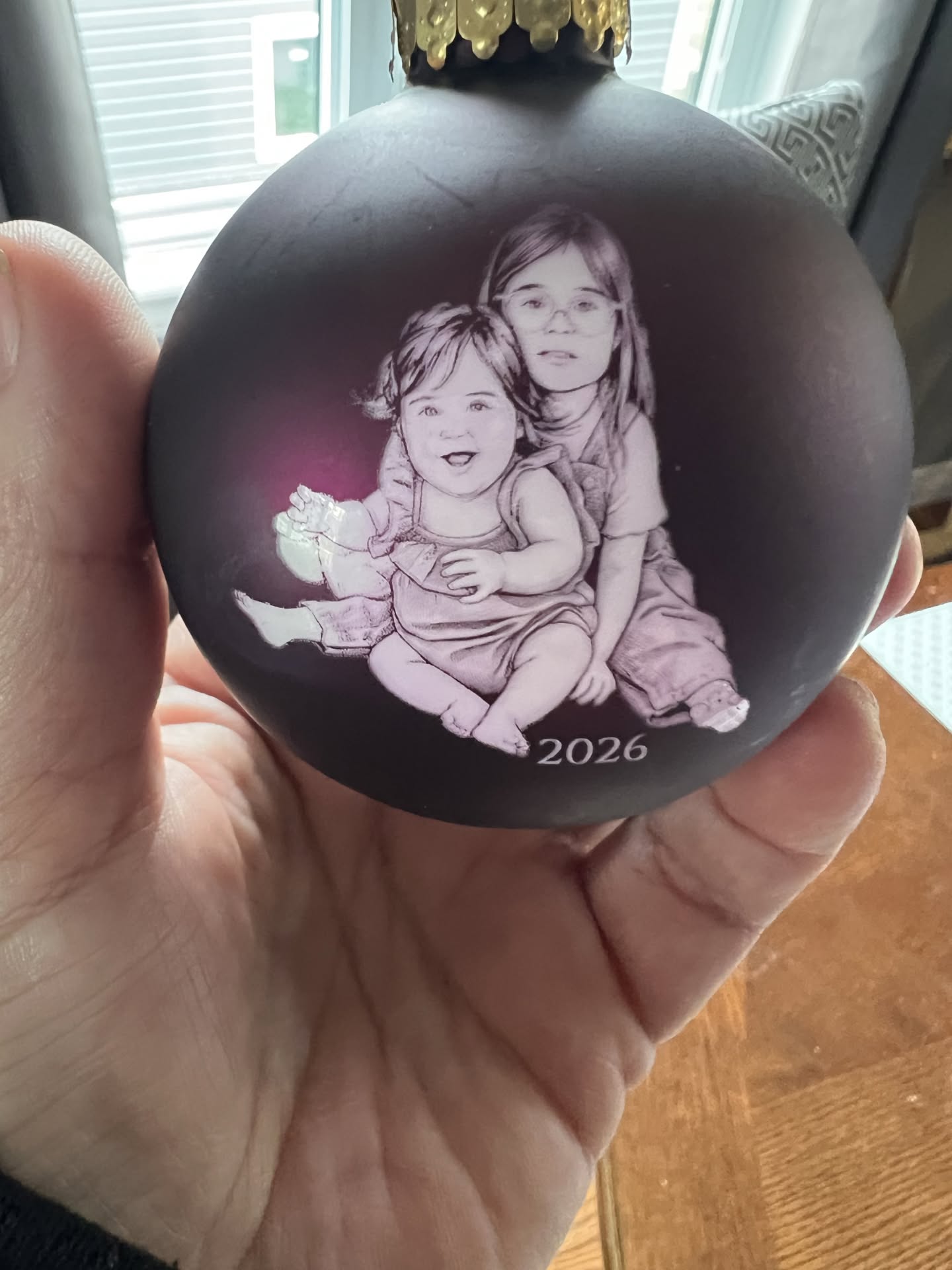 Personalized Laser-Engraved Glass Ornament