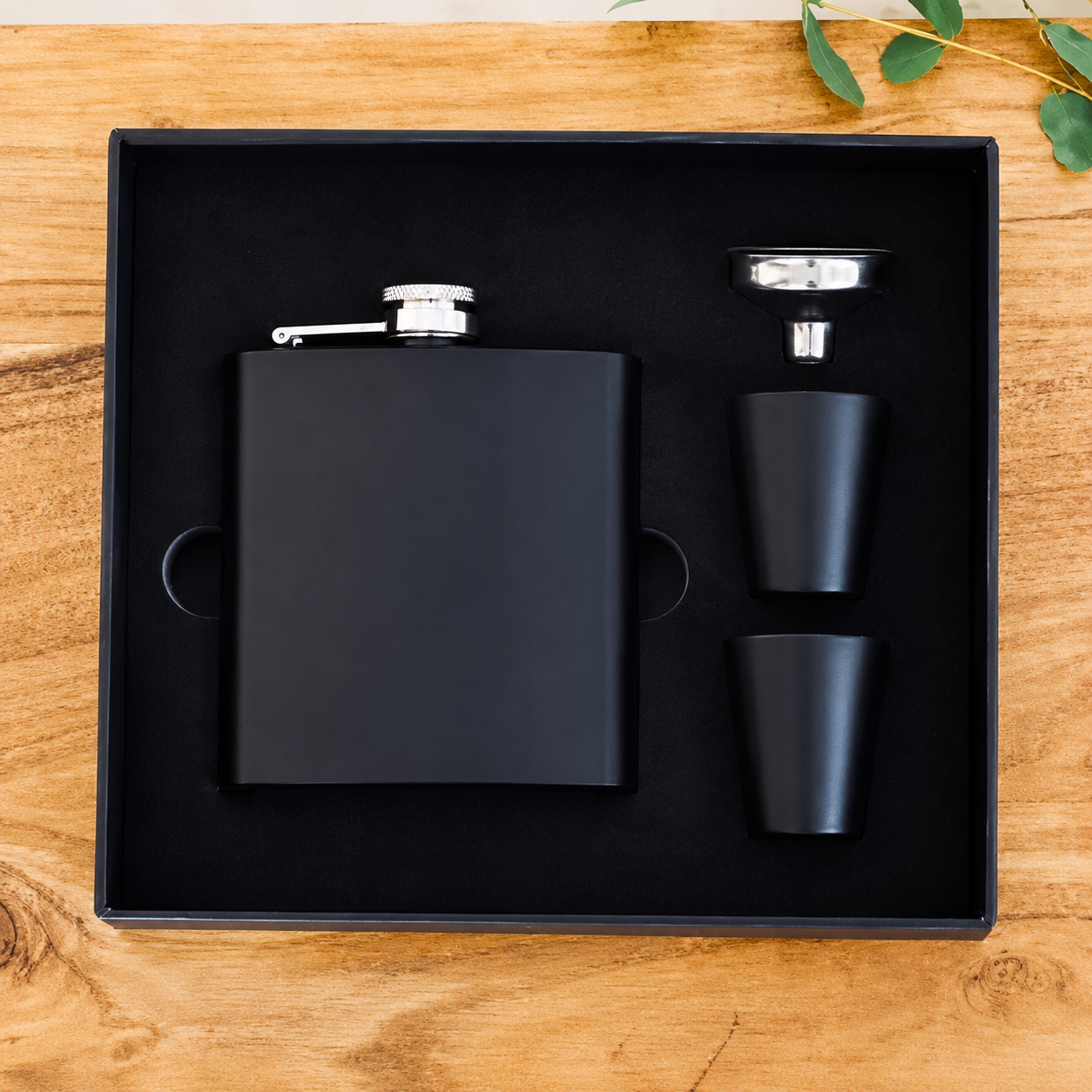 Personalized Stainless Steel Hip Flask Gift Box Set
