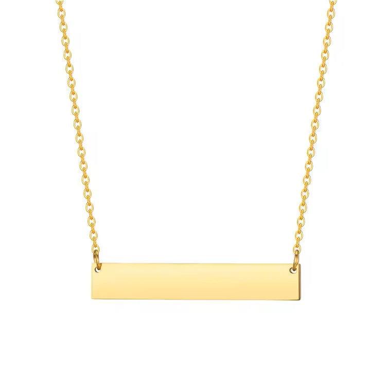 Personalized Bar Necklace with Custom Engraving