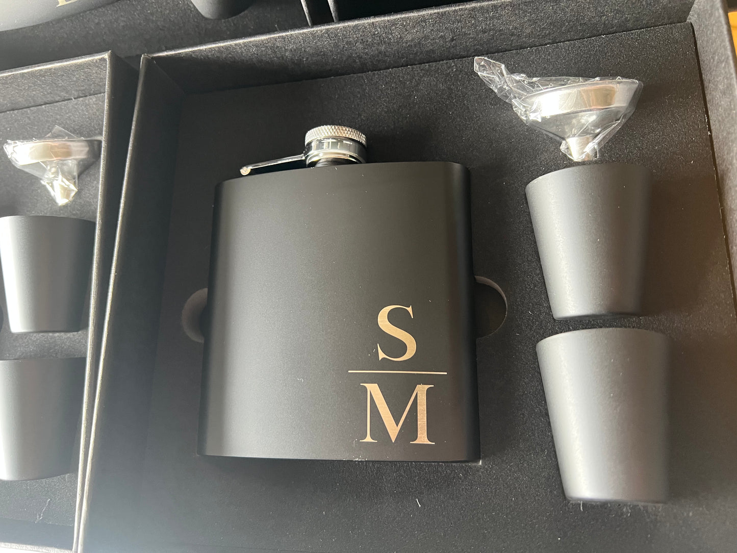 Personalized Stainless Steel Hip Flask Gift Box Set