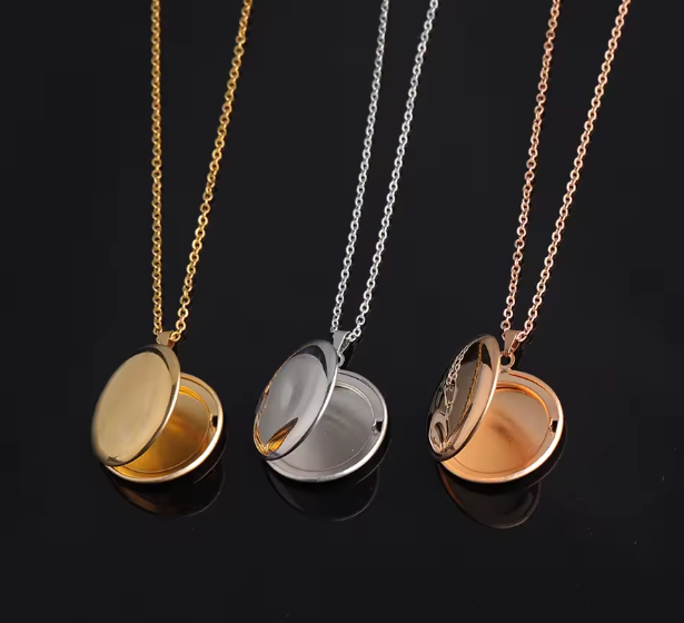 Personalized Round Locket Necklace | Custom Engraved Keepsake Jewelry