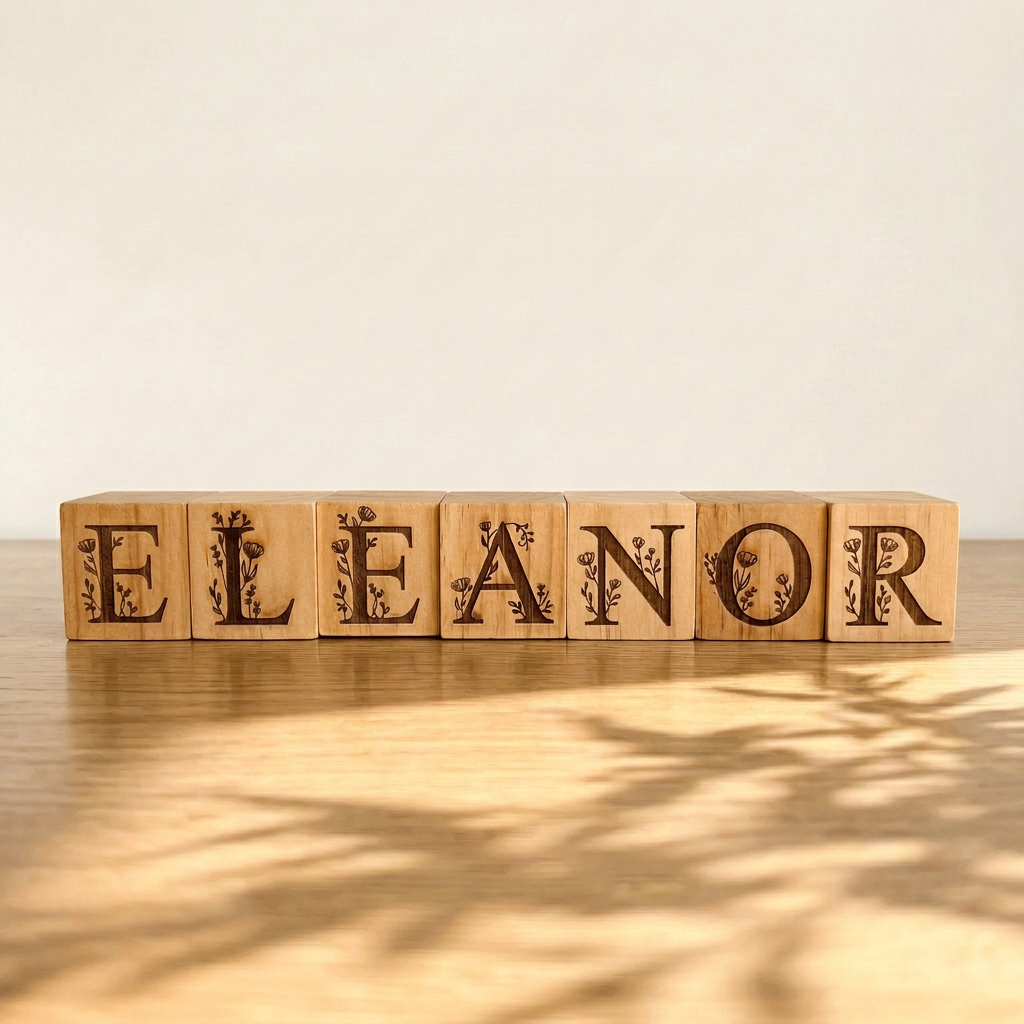 Personalized Wooden Name Blocks | Floral Nursery Name Blocks | Baby Shower Gift
