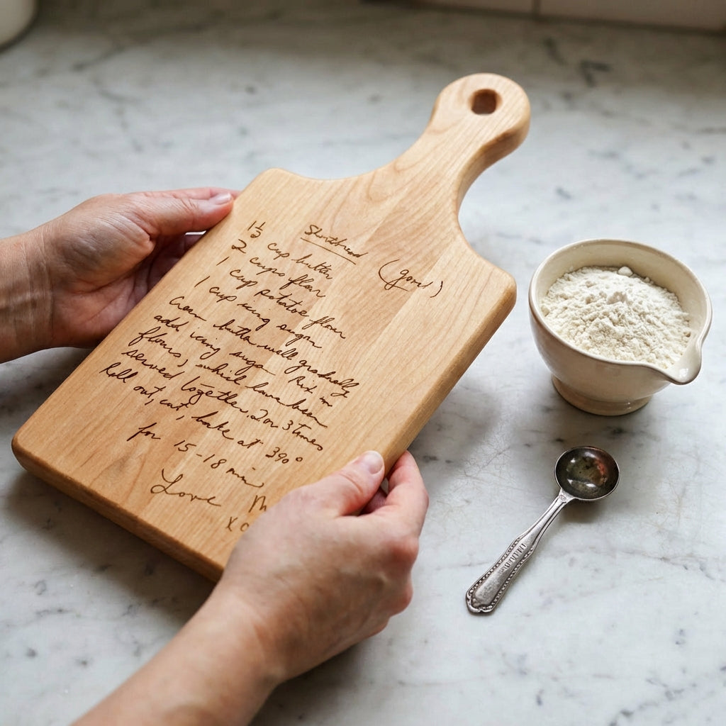 serving-board.jpg
Personalized handwritten recipe maple serving board displayed in a kitchen setting
