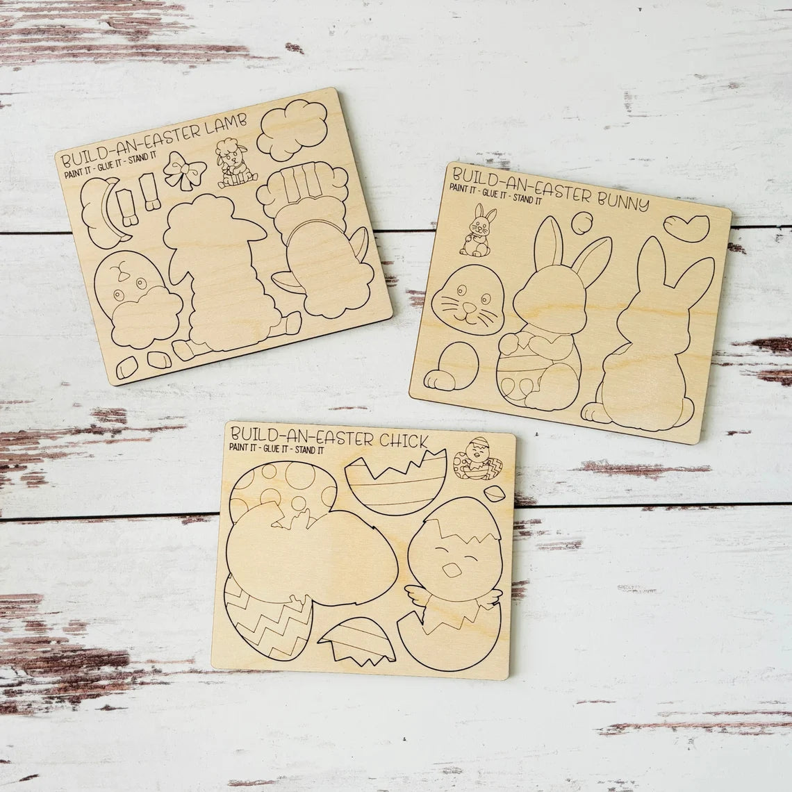 Build & Paint Easter Keepsake Kit – DIY Bunny, Lamb or Chick