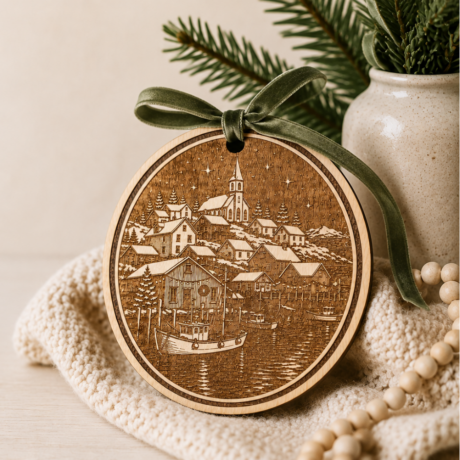 Engraved Newfoundland Christmas ornament by Silver Lining Creations NL