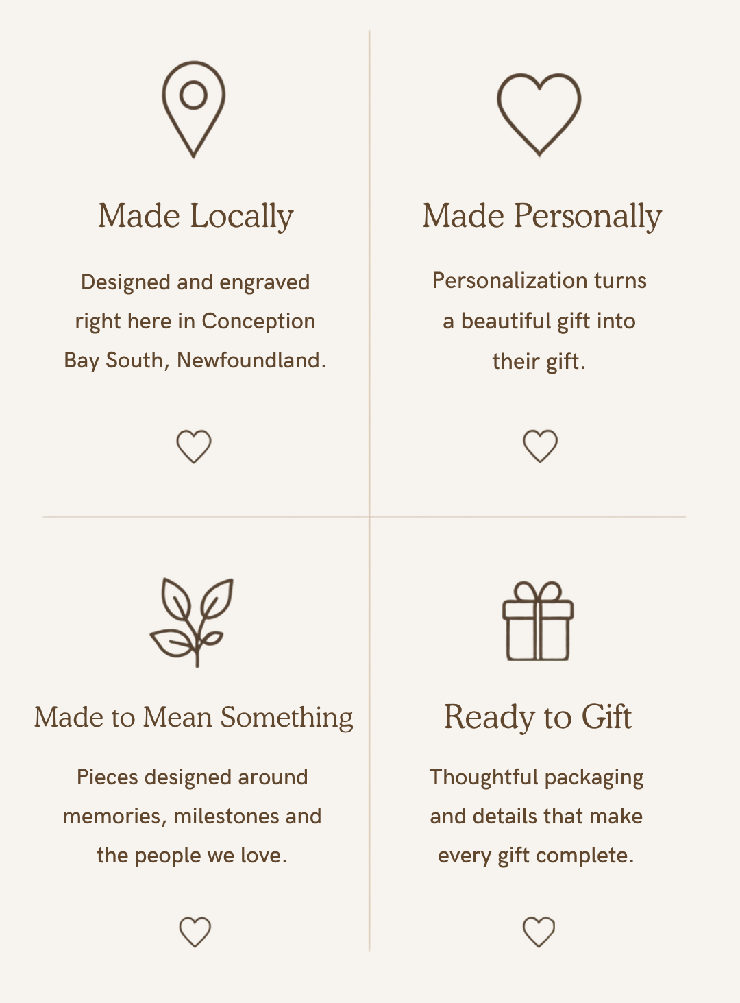 Why shop Silver Lining Creations NL: made locally, personalized, meaningful and ready to gift
